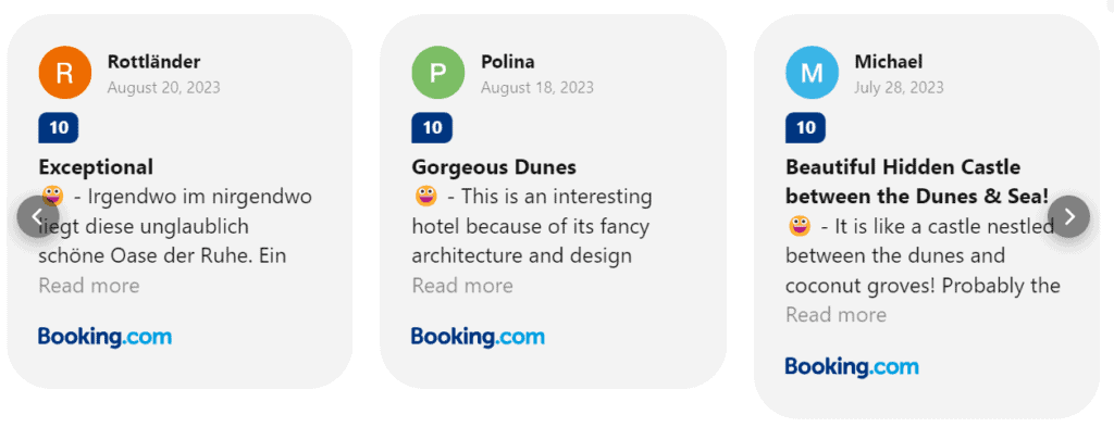 Dune Towers hotel guest reviews